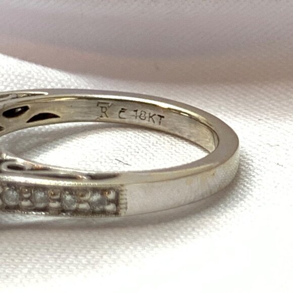 18K White Gold Natural Diamond Engagement Ring Halo Design Filigree Shoulders Ri - Picture 15 of 16